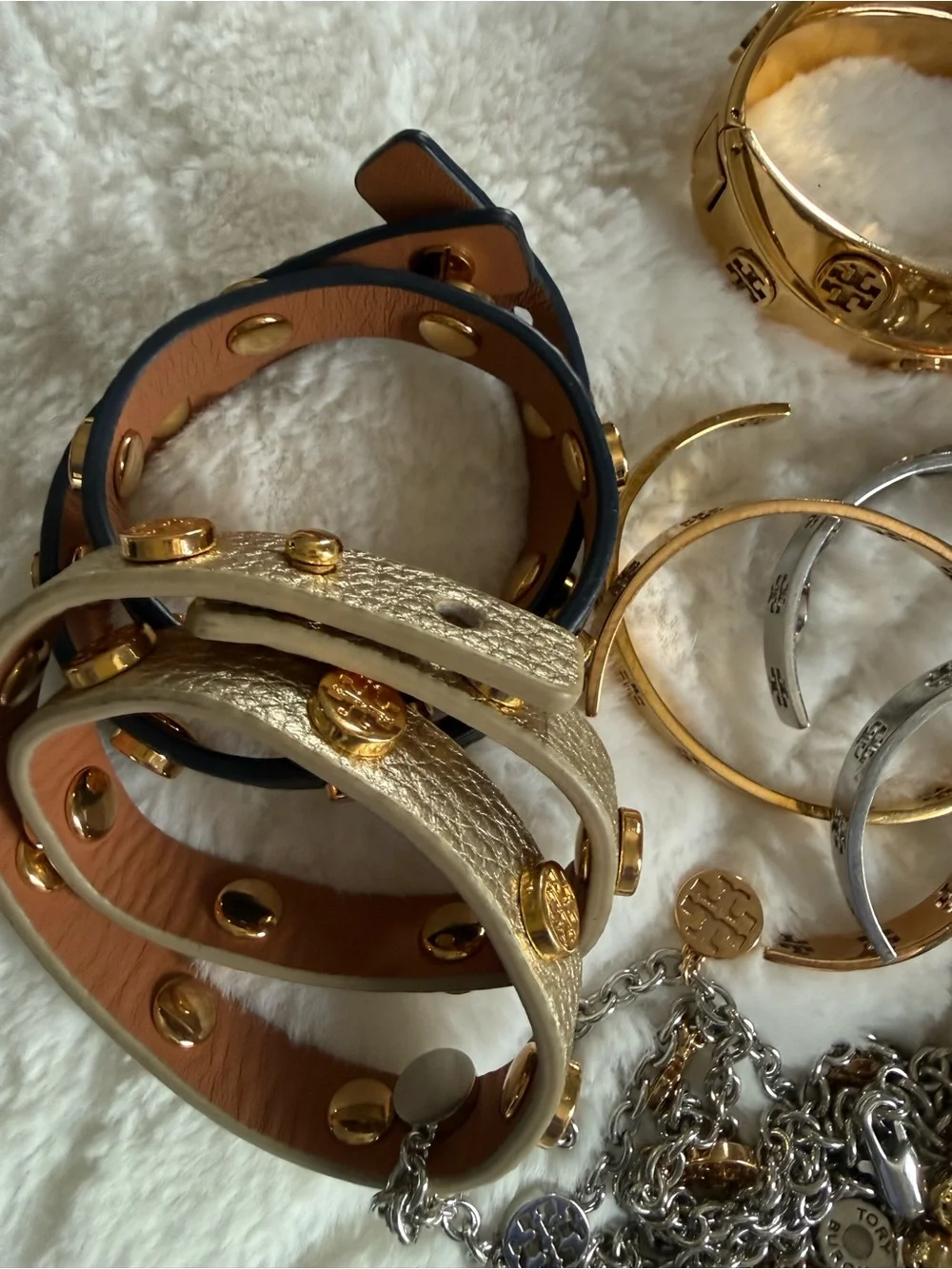 Tory Burch Gold and Silver Mixed Metal Bracelet & Bangle Lot